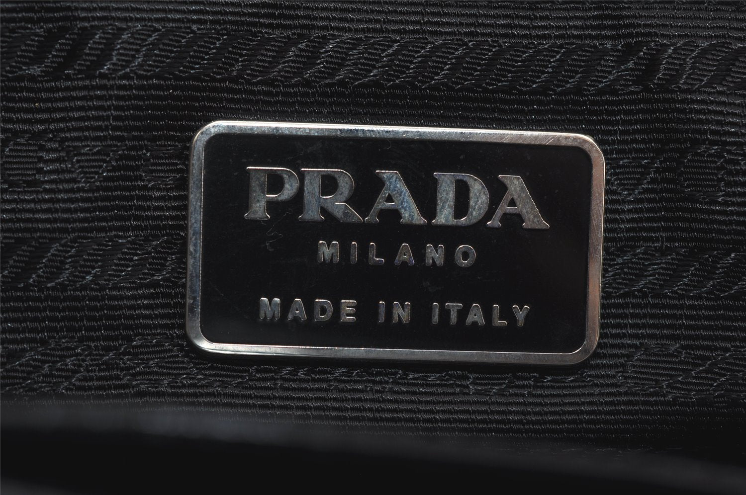 Authentic PRADA Vintage Nylon Tessuto Leather Shoulder Hand Bag Black 2187I