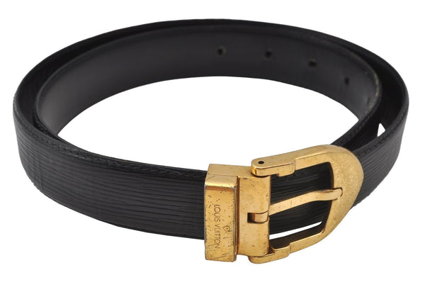 Authentic Louis Vuitton Epi Ceinture Classic Belt 85cm 33.5" M6832 Black 2187J