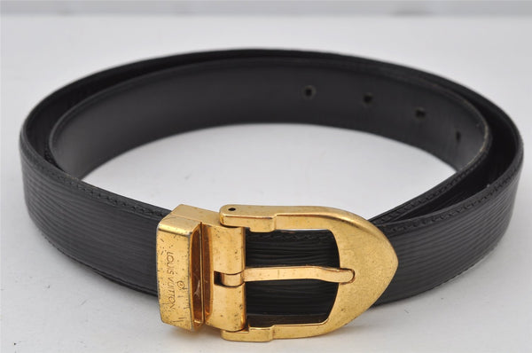 Authentic Louis Vuitton Epi Ceinture Classic Belt 85cm 33.5" M6832 Black 2187J