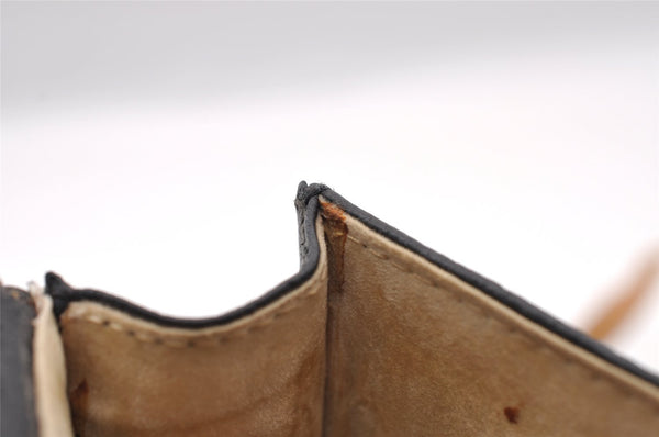 Authentic GUCCI Vintage Shoulder Cross Body Bag Purse Leather Black 2189I