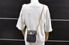 Authentic GUCCI Vintage Shoulder Cross Body Bag Purse Leather Black 2189I