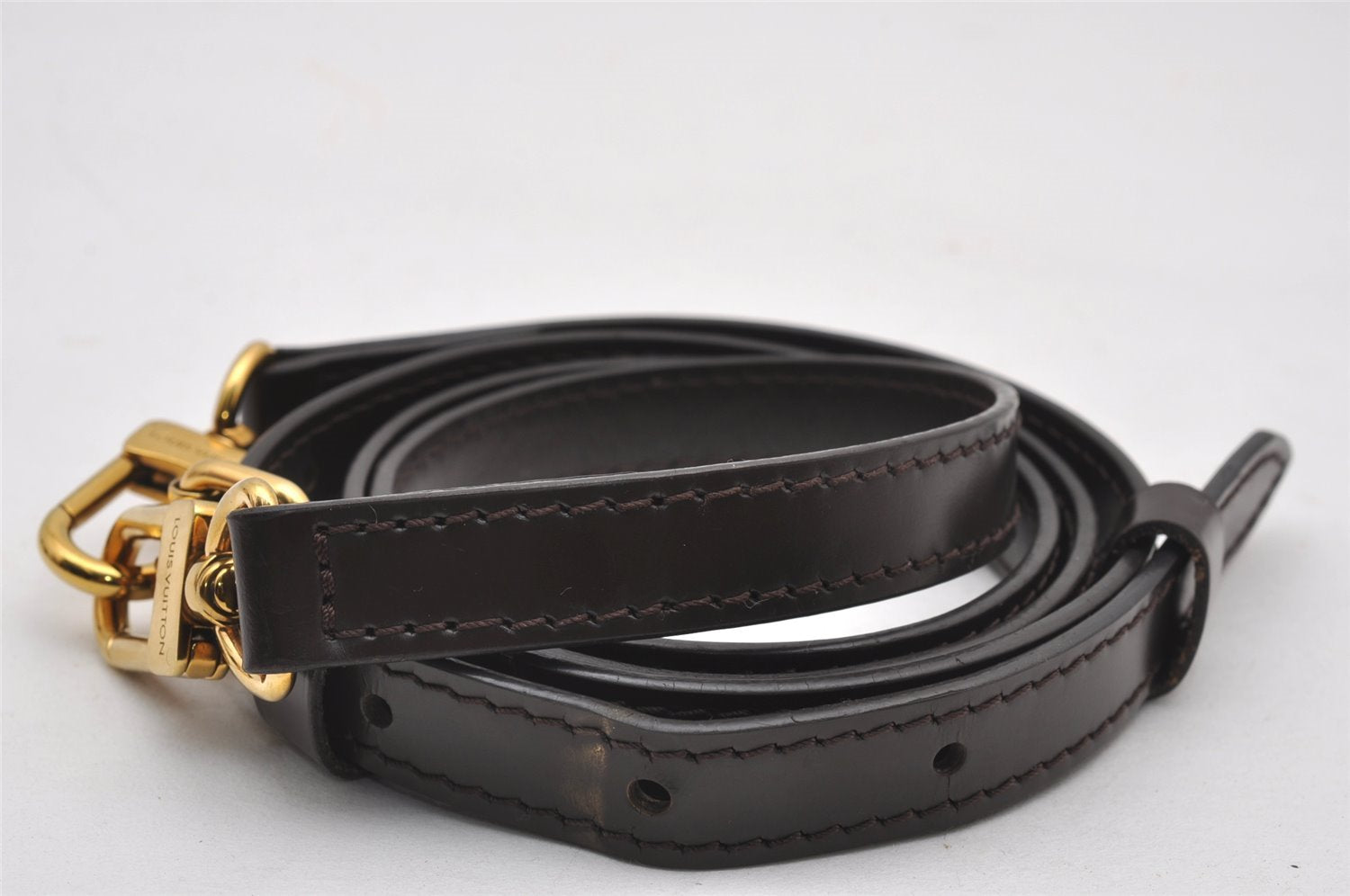 Authentic Louis Vuitton Leather Shoulder Strap Brown 40.9-48