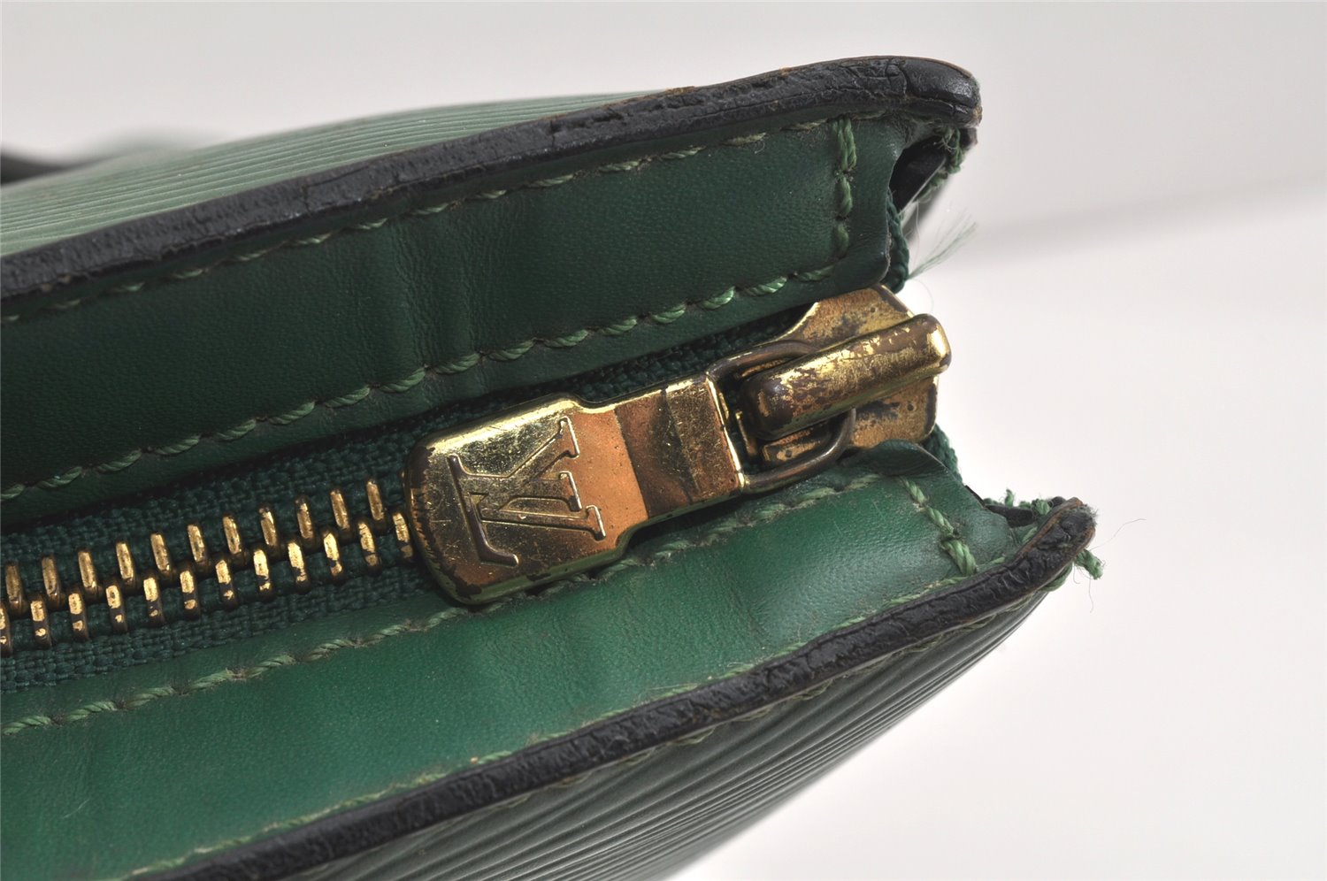 Auth Louis Vuitton Epi Saint Jacques Shopping Shoulder Bag Green M52264 LV 2189K