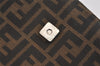 Authentic FENDI Zucca Mamma Baguette Shoulder Bag Canvas Leather Brown 2190I