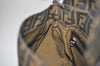 Authentic FENDI Zucca Mamma Baguette Shoulder Bag Canvas Leather Brown 2190I
