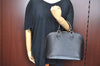 Authentic Louis Vuitton Epi Alma PM Hand Bag Black M40302 LV 2193G