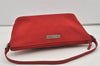 Authentic GUCCI Vintage Hand Bag Pouch Purse GG Canvas Leather 0391103 Red 2193J