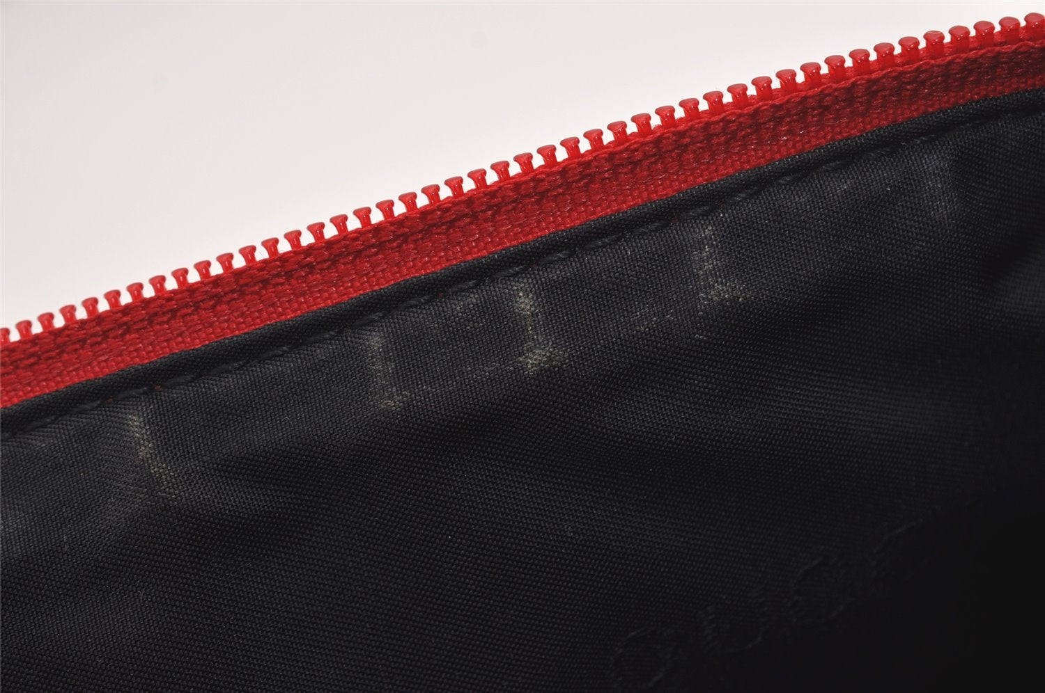 Authentic GUCCI Vintage Hand Bag Pouch Purse GG Canvas Leather 0391103 Red 2193J