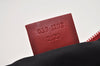 Authentic GUCCI Vintage Hand Bag Pouch Purse GG Canvas Leather 0391103 Red 2193J
