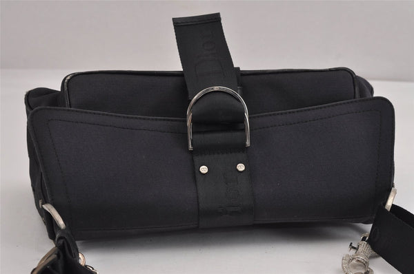 Authentic Christian Dior Hardcore 2Way Hand Bag Canvas Leather Black CD 2194J