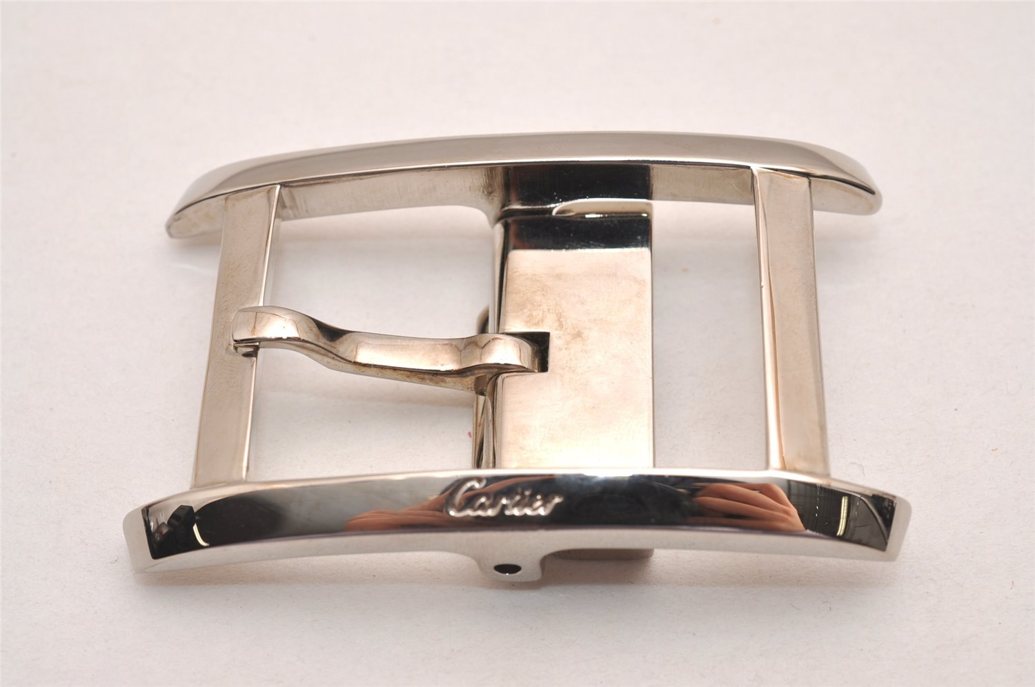 Authentic Cartier Buckle For Tank American Belt Silver Plating 2195J