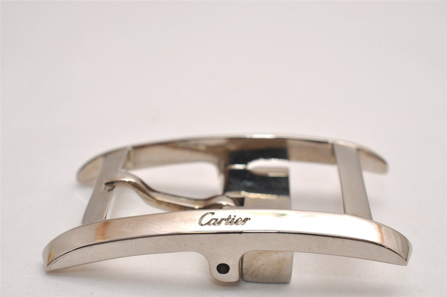 Authentic Cartier Buckle For Tank American Belt Silver Plating 2195J