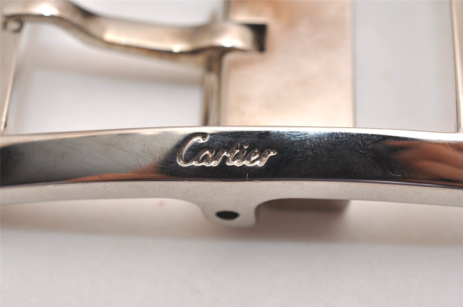 Authentic Cartier Buckle For Tank American Belt Silver Plating 2195J