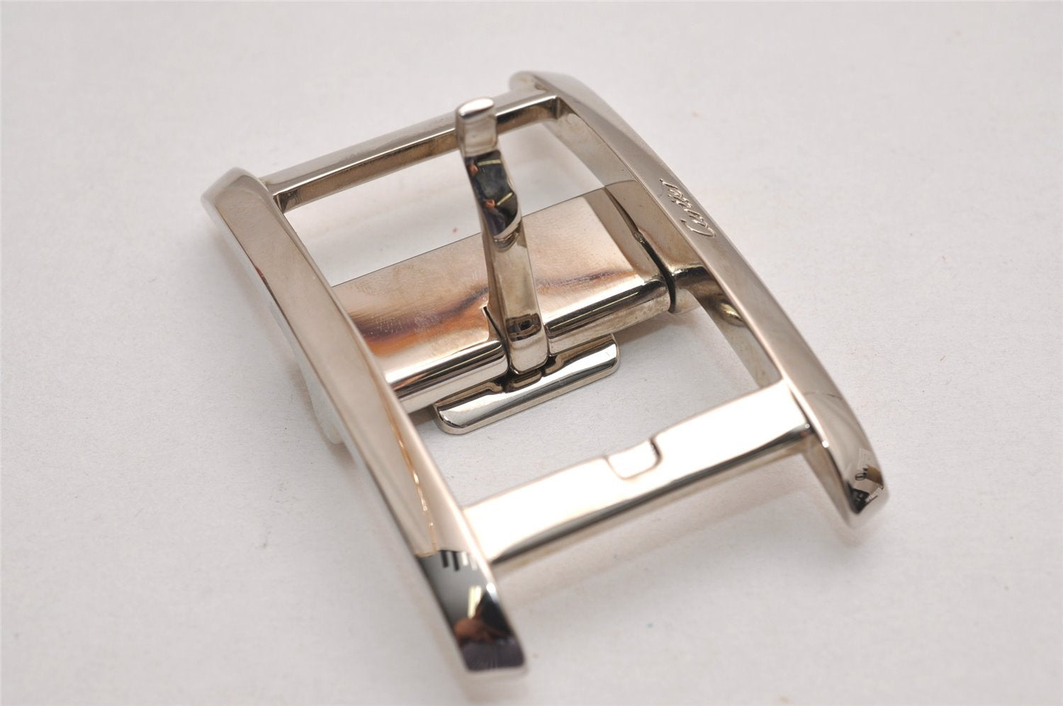 Authentic Cartier Buckle For Tank American Belt Silver Plating 2195J