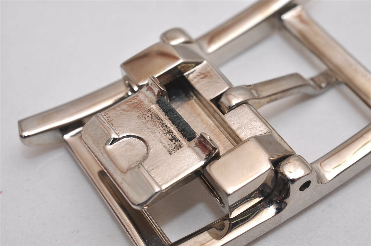 Authentic Cartier Buckle For Tank American Belt Silver Plating 2195J