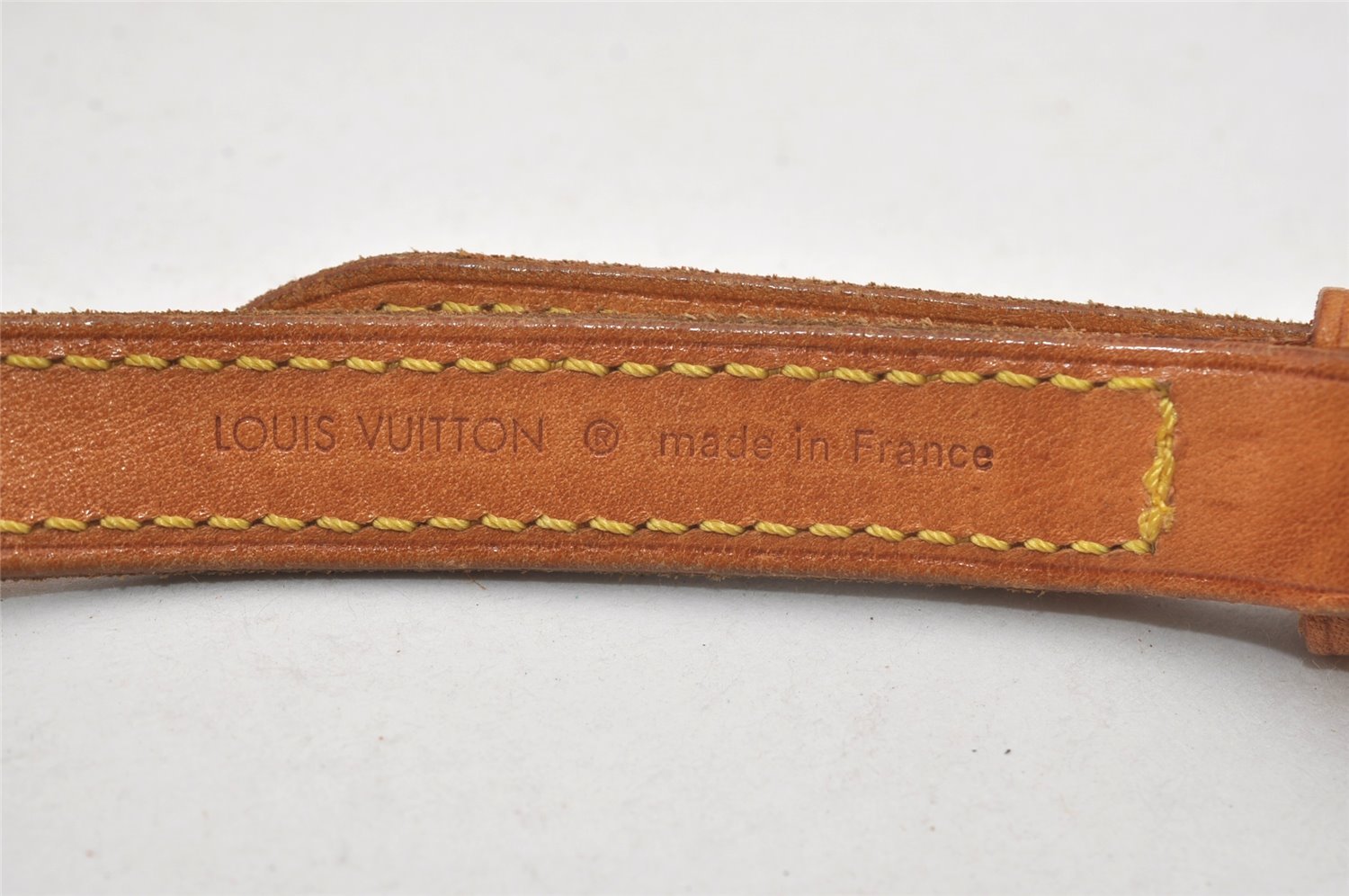 Authentic Louis Vuitton Leather Shoulder Strap Beige 39.8-46.5