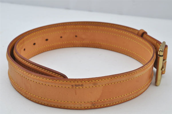 Authentic Louis Vuitton Vintage Leather Belt Size 90cm 35.4" Beige LV 2197J