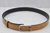 Authentic GUCCI Vintage Belt Leather Size 70cm 27.6inches Brown 2199J