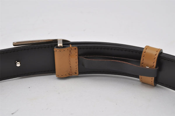 Authentic GUCCI Vintage Belt Leather Size 70cm 27.6inches Brown 2199J