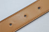 Authentic GUCCI Vintage Belt Leather Size 70cm 27.6inches Brown 2199J