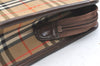 Authentic Burberrys Nova Check Clutch Hand Bag Purse Canvas Leather Beige 2199K