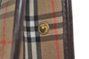 Authentic Burberrys Nova Check Clutch Hand Bag Purse Canvas Leather Beige 2199K