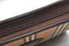 Authentic Burberrys Nova Check Clutch Hand Bag Purse Canvas Leather Beige 2199K