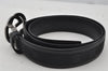 Authentic GUCCI Belt GG Canvas Leather 80-92cm 31.5-36.2" 121282 Black 2200J