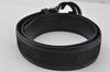 Authentic GUCCI Belt GG Canvas Leather 80-92cm 31.5-36.2" 121282 Black 2200J