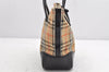 Authentic BURBERRY Vintage Nova Check Canvas Leather Tote Hand Bag Beige 2200K