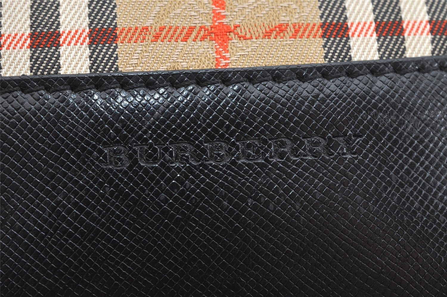 Authentic BURBERRY Vintage Nova Check Canvas Leather Tote Hand Bag Beige 2200K