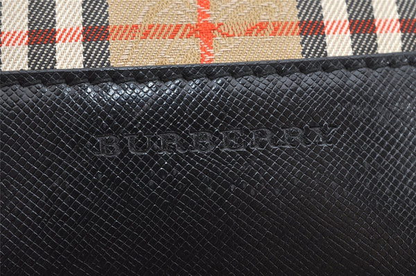 Authentic BURBERRY Vintage Nova Check Canvas Leather Tote Hand Bag Beige 2200K