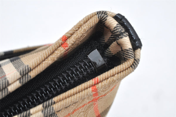 Authentic BURBERRY Vintage Nova Check Canvas Leather Tote Hand Bag Beige 2200K