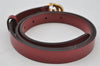 Authentic GUCCI Double G Vintage Belt Leather 80cm 31.5" 282332 Red 2201J