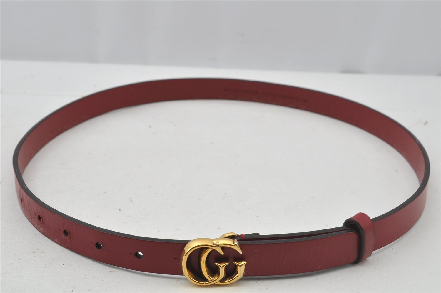 Authentic GUCCI Double G Vintage Belt Leather 80cm 31.5