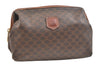 Authentic CELINE Macadam Blason Pattern Clutch Hand Bag PVC Leather Brown 2201K