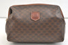 Authentic CELINE Macadam Blason Pattern Clutch Hand Bag PVC Leather Brown 2201K
