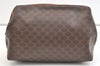Authentic CELINE Macadam Blason Pattern Clutch Hand Bag PVC Leather Brown 2201K
