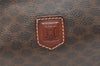 Authentic CELINE Macadam Blason Pattern Clutch Hand Bag PVC Leather Brown 2201K
