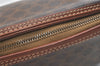 Authentic CELINE Macadam Blason Pattern Clutch Hand Bag PVC Leather Brown 2201K