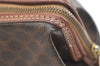 Authentic CELINE Macadam Blason Pattern Clutch Hand Bag PVC Leather Brown 2201K