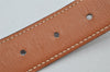 Authentic HERMES Etrier Leather Belt Size 70cm 27.6" Bordeaux Brown 2202J