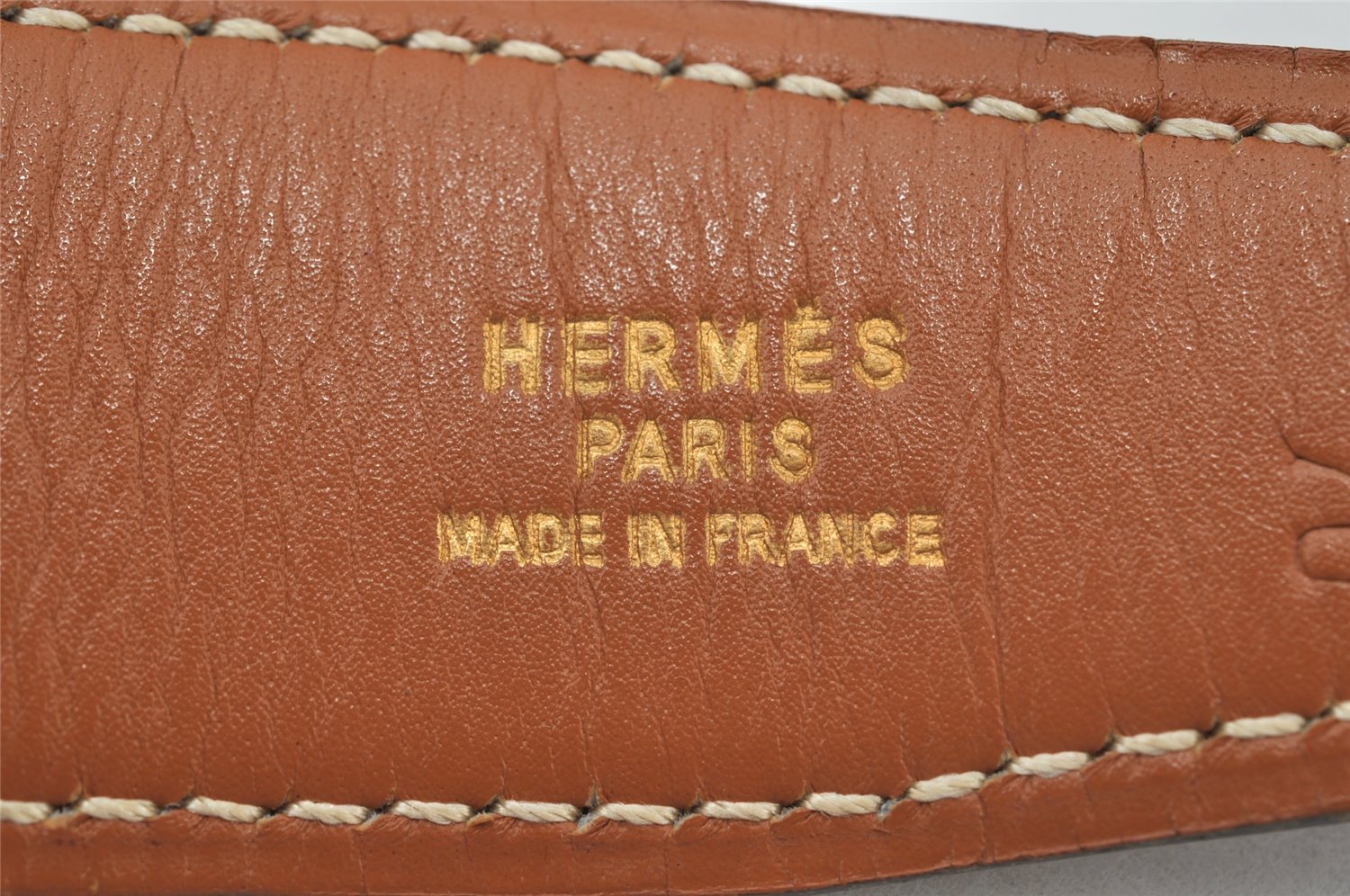 Authentic HERMES Etrier Leather Belt Size 70cm 27.6