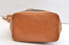 Authentic CELINE Macadam Blason Shoulder Drawstring Bag PVC Leather Brown 2202K