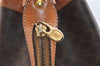 Authentic CELINE Macadam Blason Shoulder Drawstring Bag PVC Leather Brown 2202K