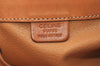 Authentic CELINE Macadam Blason Shoulder Drawstring Bag PVC Leather Brown 2202K