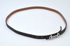 Authentic HERMES Gamma Leather Belt Size 80cm 31.5inches Black Brown 2204J