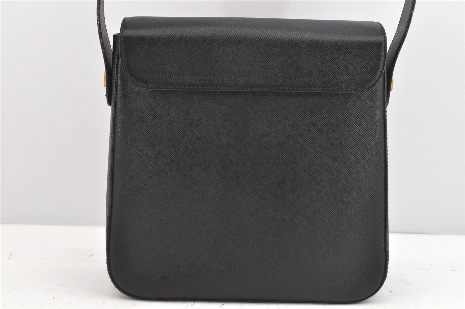 Authentic Salvatore Ferragamo Gancini Leather 2Way Shoulder Hand Bag Black 2204K