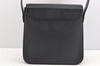 Authentic Salvatore Ferragamo Gancini Leather 2Way Shoulder Hand Bag Black 2204K