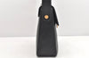 Authentic Salvatore Ferragamo Gancini Leather 2Way Shoulder Hand Bag Black 2204K